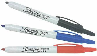 Sharpie Permanent Marker Fine Retractable Black